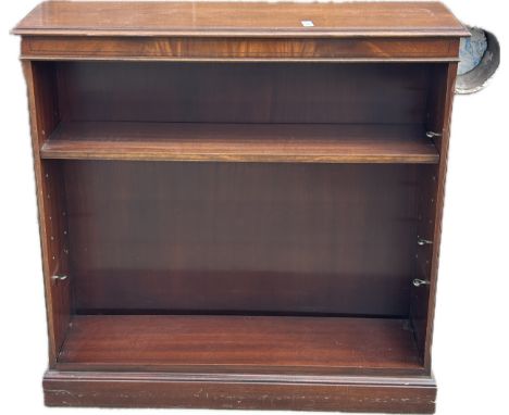 Mahogany 2 shelf bookcase,  Height 36 inches, Width 36 inches, Depth 10 inches 