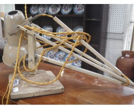 A VINTAGE CREAM ANGLEPOISE LAMP DESIGNRD BY HERBERT TERRY (needs restoration)