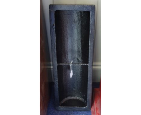 A 19TH CENTURY CAST IRON TROUGH, 62cm wide