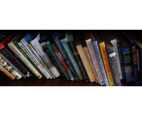 A COLLECTION OF BOOKS OF FISHING INTEREST (one shelf) 