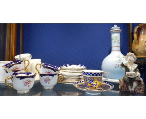 A COLLECTION OF ROYAL ALBERT TEAWARE, a Bisque 'Bubbles' figure and similar ceramics