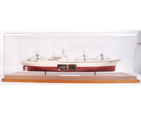 A museum quality scratch built finely detailed model by James Brain, B.E.M of the United States Nuclear Ship ' N.S Savannah '