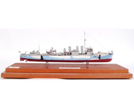 A museum quality scratch built finely detailed model by James Brain, B.E.M of the Royal Navy WWI First World War ship ' HMS C