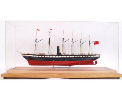 A museum quality scratch built finely detailed model by James Brain, B.E.M of Isambard Kingdom Brunel's ' SS Great Britain ' 