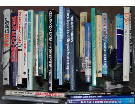 A large collection of shipping, sailing, Royal Navy, boating &amp; other nautical related books to include; Modern Submarine 