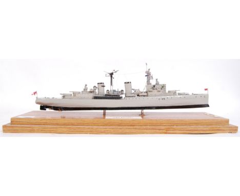 A museum quality scratch built finely detailed model by James Brain, B.E.M of the Royal Navy WWII Second World War ship ' HMS