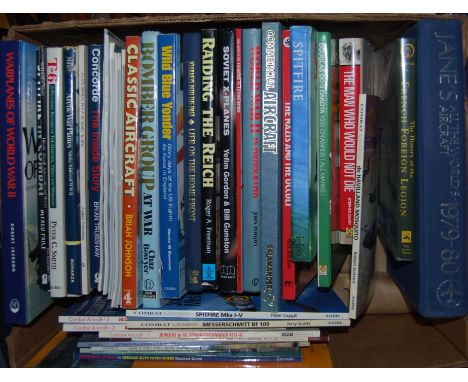 A collection of various military aircraft &amp; aeroplane related books to include; Spitfire In Combat, Arctic War Planes, Cl