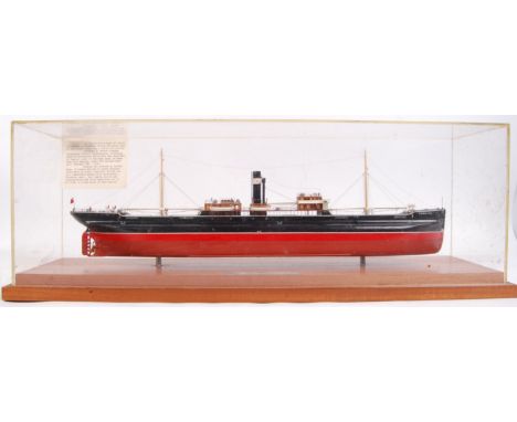 A museum quality scratch built finely detailed model by James Brain, B.E.M of the cargo ship ' SS Nonsuch 1906 '. The model i