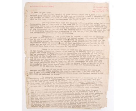 A rare & unusual letter from spiritual leader His Divine Grace, A.C.Bhaktivedata Swami. Founder of The Society Of Krishna Con