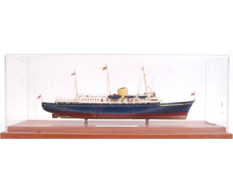 A museum quality scratch built finely detailed model by James Brain, B.E.M of  ' Her Majesty's Yacht Britannia '. With Royal 