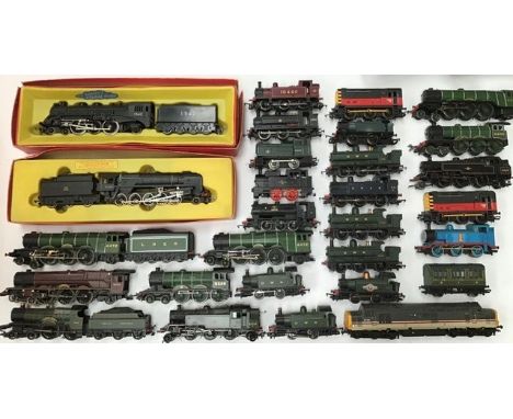 Model Railway: A collection of assorted railway locomotives including Hornby Flying Scotsman, Princess Margaret Rose, County 