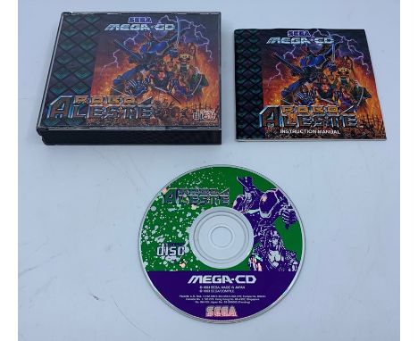 Sega Mega: A cased Sega Mega CD, Robo Aleste, 1993, disc appears good, complete with instruction manual.