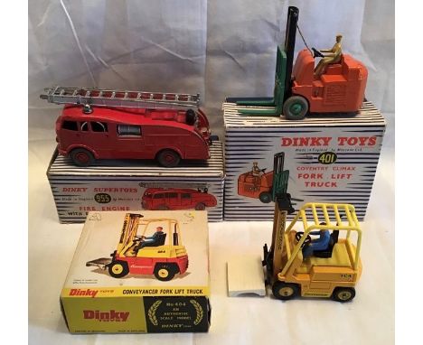 Dinky: A boxed Dinky Toys, Coventry Climax Fork Lift Truck no.401, together with a boxed Dinky Toys Conveyancer Firk Lift, no