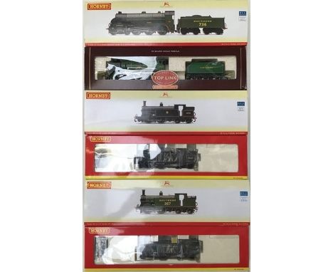 Hornby R 2503 SR 0-4-4 class M7 Locomotive, R 2504 BR 0-4-4 class M7 Locomotive, R 2018 SR 4-4-0 Radley Schools class 5 Locom