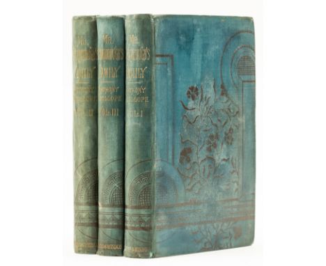 Trollope (Anthony) Mr Scarborough's Family, 3 vol., first edition in book form, 32pp. of advertisements dated March 1883 to e