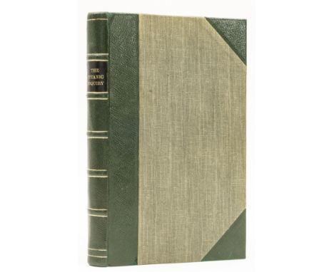 Titanic.- The Journal of Commerce Report of the Titanic Enquiry, illustrations, advertisements throughout, lacking final leaf