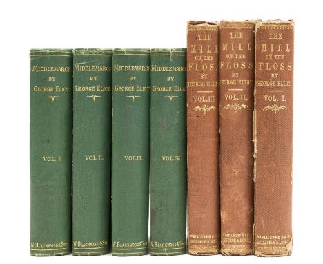 [Evans (Marian)], "George Eliot". The Mill on the Floss, 3 vol., first edition, half-titles, advertisement f. to vol. 1, vol.