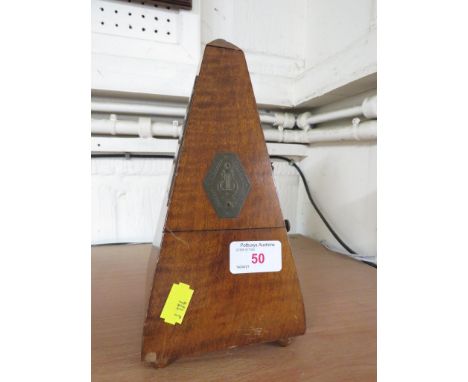 WOODEN CASE METRONOME.