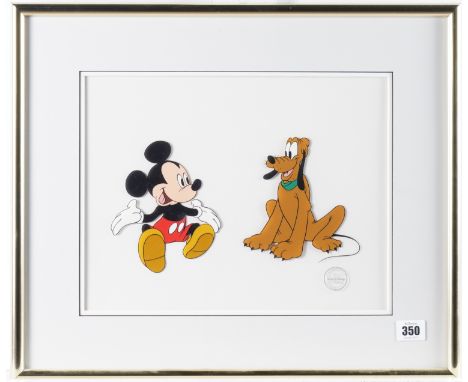 WALT DISNEY SERIGRAPH CEL (2)Mickey Mouse and Pluto25 x 33cmtogether with a Flintstones cel, signed 'Bill Hanna' 'Joe Barbera