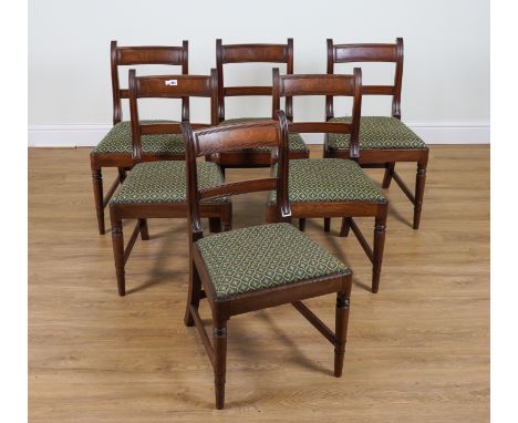 A SET OF SIX GEORGE IV MAHOGANY DINING CHAIRS (8)With tablet top rails and horizontal splats, together with two similar chair