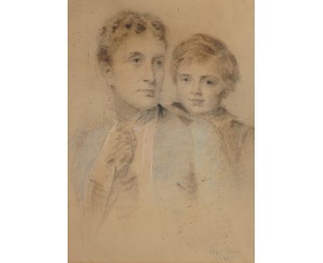 ALESSANDRO OSSANI (BRITISH, D. 1888)Double portrait of Caroline Essex Benson (nee Cholmondeley) and George Reginald Benson
si