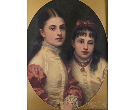 ENGLISH SCHOOL, 19TH CENTURYDouble portrait of Phyllis Benson (1860-1930) and her cousin Fanny Benson (1874-1946)
oil on canv
