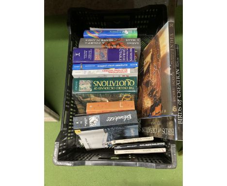 A QUANTITY OF VARIOUS REFERENCE BOOKS TO INCLUDE QUOTATIONS, MICHAEL JACKSON ETC