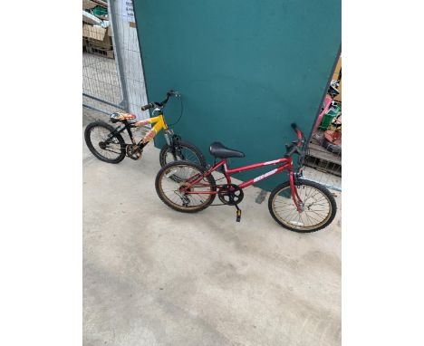 TWO CHILDRENS BIKES TO INCLUDE A RALEIGH