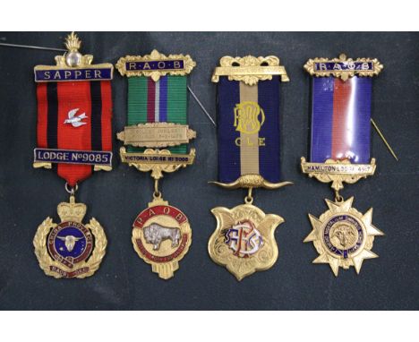 FOUR VINTAGE MASONIC MEDALS