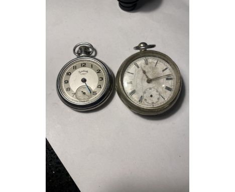 TWO VINTAGE POCKET WATCHES ON SERVICES ARMY BOTH A/F