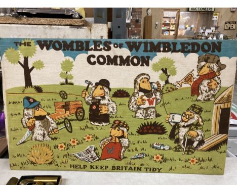 A CONVAS STYLE PRINT OF 'THE WOMBLES OF WIMBLEDON COMMON' 74CM X 45CM