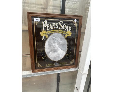 A FRAMED PEARS SOAP ADVERTISING PRINT