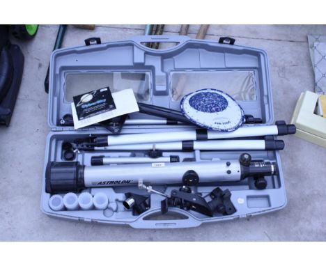 AN ASTROLON TELESCOPE WITH TRIPOD STAND AND CARRY CASE