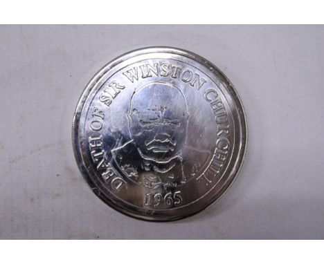 A CHROME WINSTON CHURCHILL COMPASS