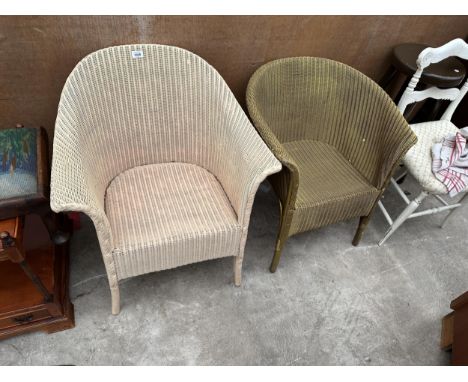 TWO LLOYD LOOM BEDROOM CHAIRS