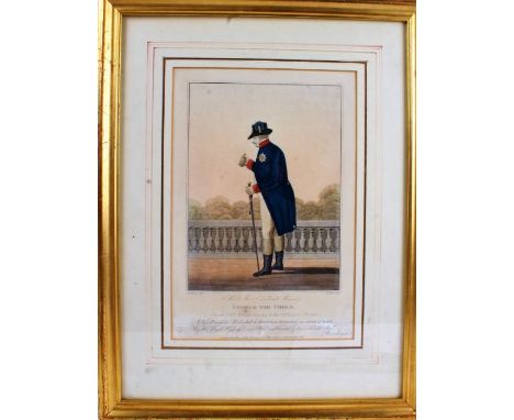 19th century print, entitled 'George The Third, published May 1810 by Colnaghi &amp; Co., housed in a gilt frame, 20.5cm wide