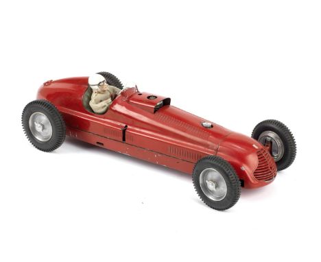 A rare 'Maserati 4CL' petrol powered toy by Domo, Turin, 1949,tinplate model racing car with an internal glow-plug combustion