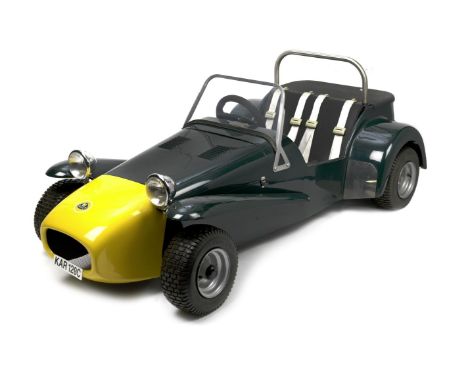 A Lotus child's car by Sonic Sevencars of Chesterfield,chassis number SS9799, makers plate on dashboard, box steel chassis co