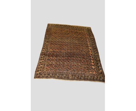 Turkmen design carpet, Khorasan, north east Persia, modern production,  13ft. 3in. X 9ft. 8in. 4.04m. X 2.94m. Re-weave to le