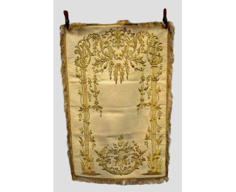 Ottoman Banjalucca namaslyk (prayer hanging), early 20th century, 5ft. 1in. X 3ft. 2in. 1.55m. X 0.97m. Some discolouration/d
