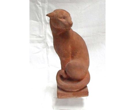 Joseph Hermon Cawthra (1886-1971) terracotta model of a large wild cat, signed and dated 1937 to reverse 26cm high 