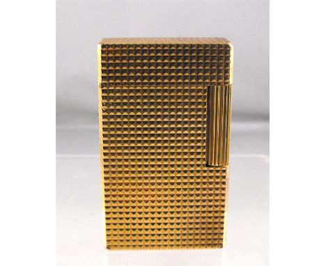 A Vintage Dupont gilt metal lighter 6cm high 