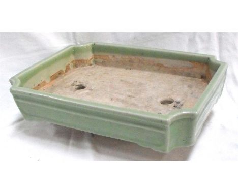 A Chinese celadon glaze planter 34cm x 26cm 