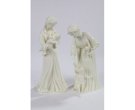 Royal Worcester figure ' Sweet Dreams', dated 1988, together with another Royal Worcester figure ' First Steps', dated 1989, 
