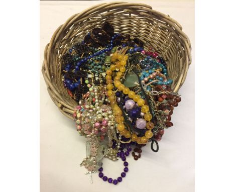 A large quantity of mixed vintage and modern costume jewellery.