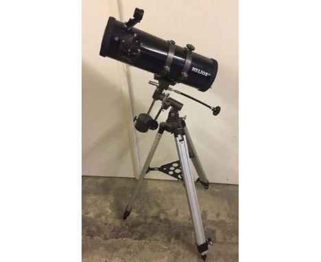 A Helios telescope on tripod stand - with coated optics with 2 x Barlow lens - with box findascope missing.