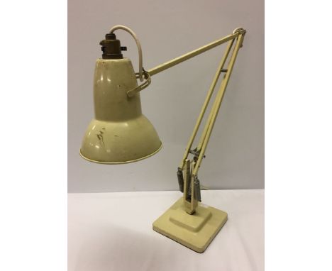 A vintage Herbert Terry anglepoise table lamp in cream.
