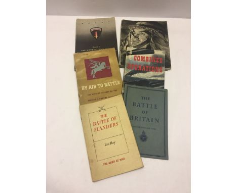 6 original WW2 books to include Supreme Comanders Report (D-Day) published 1946 and The Battle of Flanders 1940, published 19