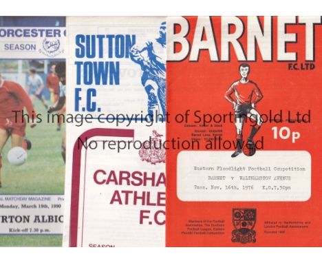 NON-LEAGUE PROGRAMMES  Sixty five programmes, from a variety of Leagues, from the 70's onwards. Worcester City, Sutton, Bath 