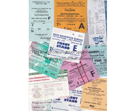 SOUTHAMPTON     A collection of 21 Southampton home (8) and away (13) tickets 1966-1999. Homes all against Chelsea (FAC) 1980